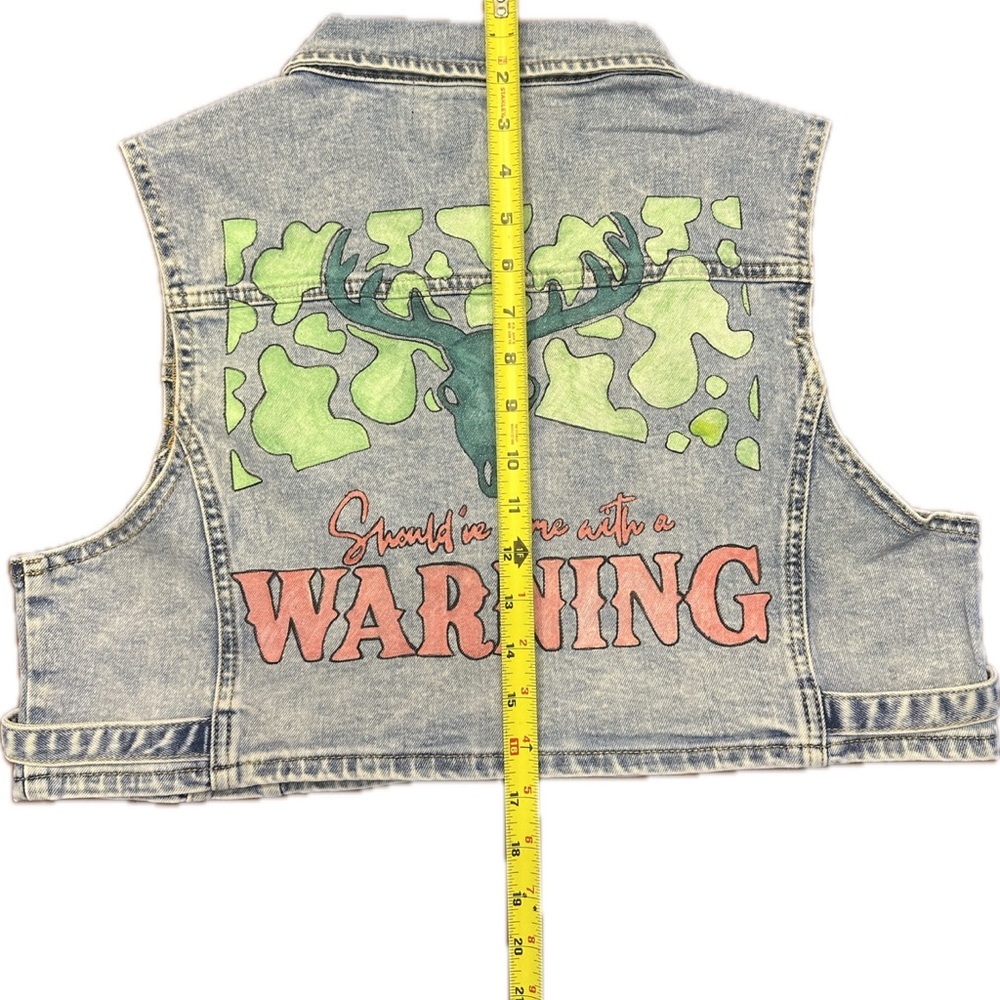 Morgan Wallen - Akira Cropped Denim Vest - Picture 3 of 6
